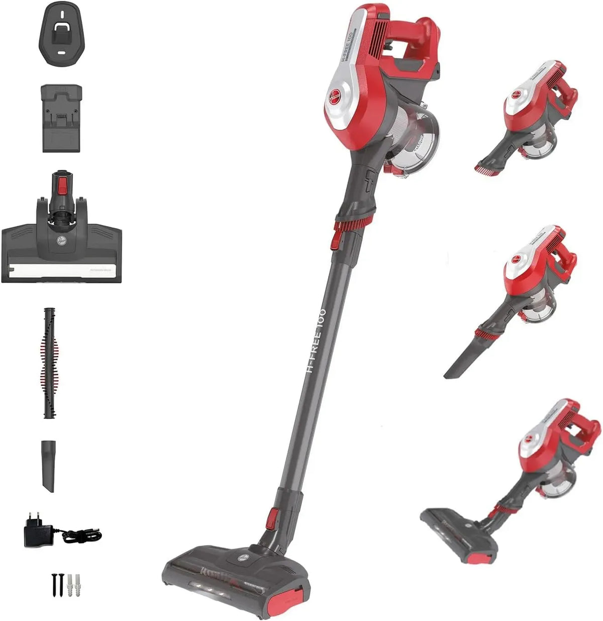 Hoover Staubsauger, elektrisches Staubsauggerät, Akku-Staubsauger, Akku-Staubsauger H-Free 100 Home ohne Beutel mit bis zu 40 Min
