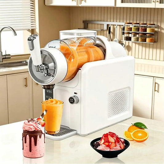 5-In-1 Slush-EIS-Maschine, Granita-Zubereiter, Slush-Eisbereiter, 2 L, 5 Programme, Weiß