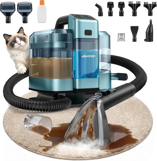 Dampfreiniger, Aspiron 3-in-1, Einsatz auf Böden, in Küche, Auto und an Fenstern, 300 ML Teppichreiniger