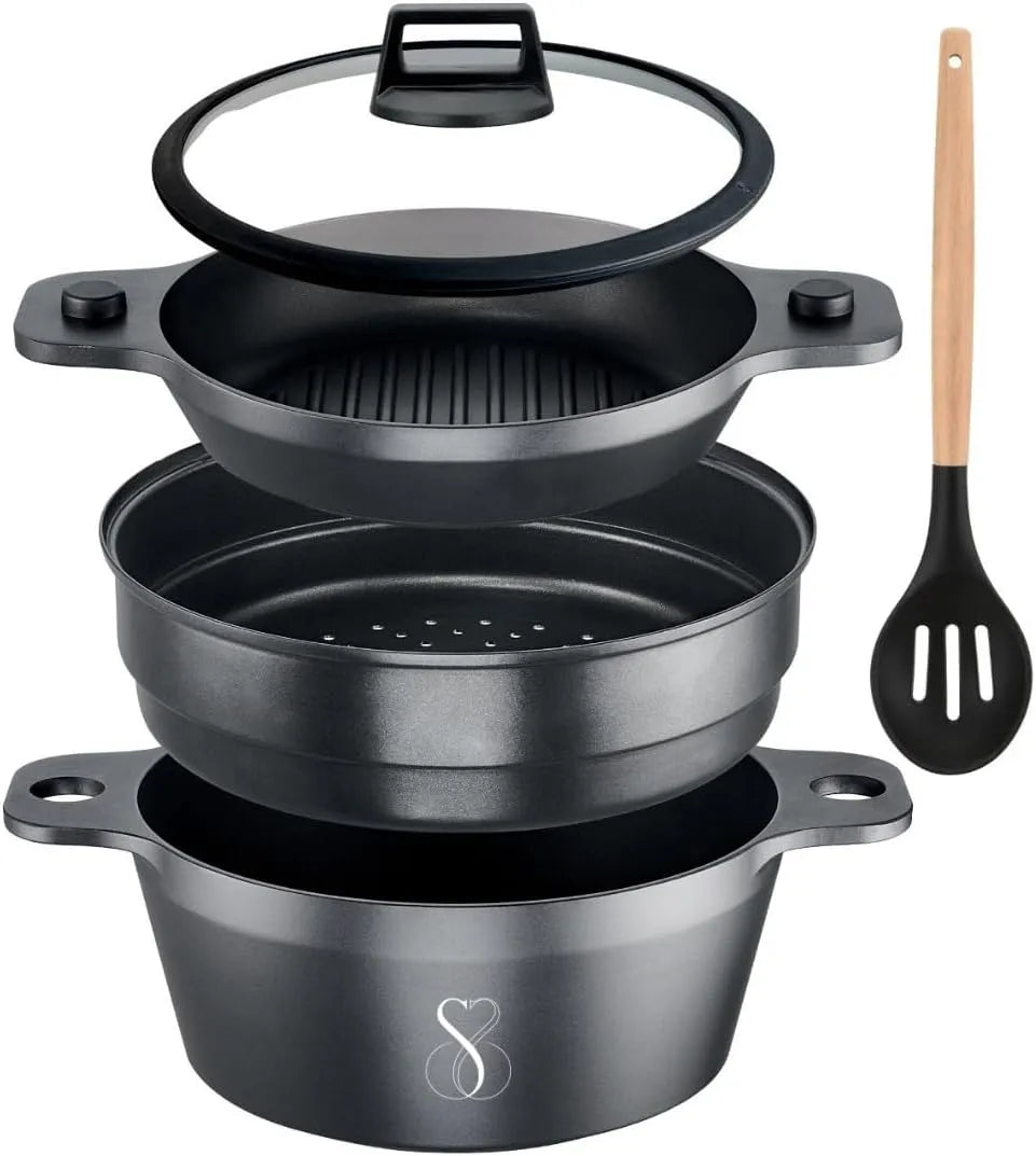 Topf, Ofen, 24 cm, 1 L, Dampf, Antihaftbeschichtung