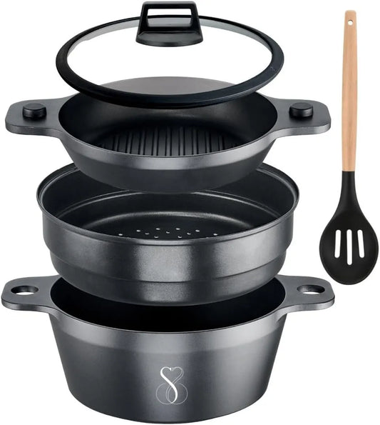 Topf, Ofen, 24 cm, 1 L, Dampf, Antihaftbeschichtung