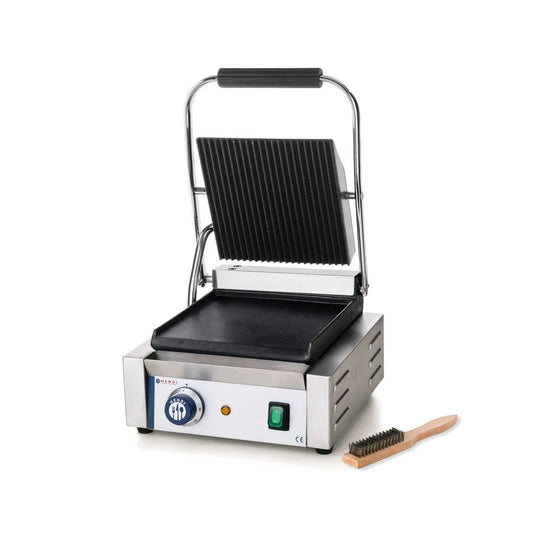 230V/1800W Grillreinigungsbürste, Kontaktgrill, Elektrogrill, Kontaktgrill und Paninigrill, 220x232mm, 1800 W, 230 V, 216 mm, Edelstahl, HENDI