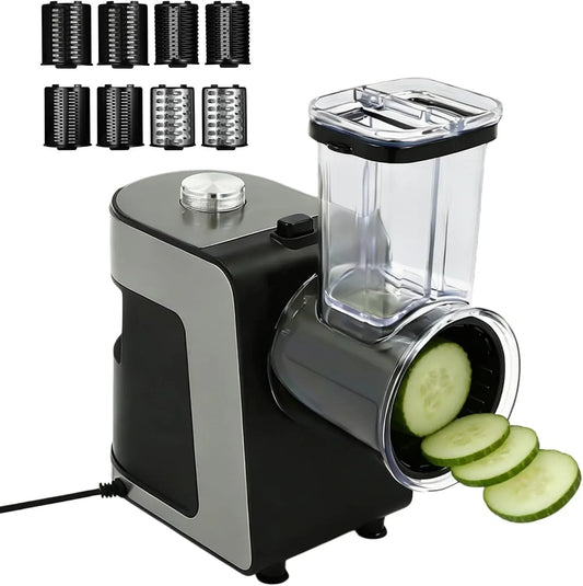 Gemüseschneider, Spiralschneider, 1000 W, für Gemüse Gemüsehobel Elektrisch mit 10 Austauschbaren