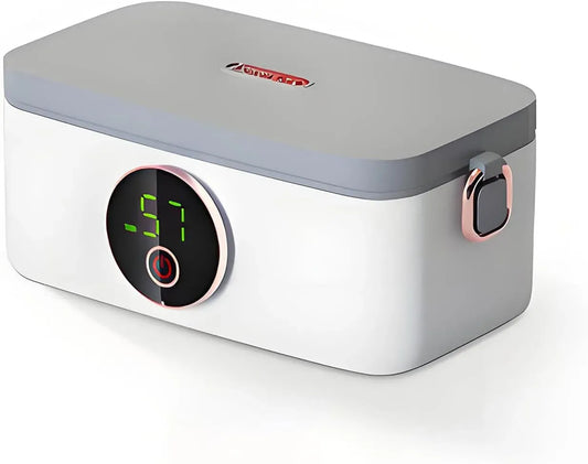16000mAh Speisenwärmer, Akku, 1 L, 60 W, USB, Edelstahl, Wärmefunktion, kabellos, für Büro Auto Reisen