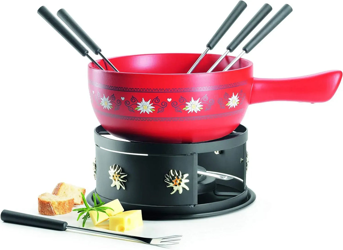 11-teiliges Käsefondue, Topf, Schwarz, für 6 Personen, MÄSER