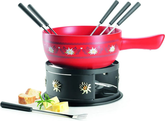 11-teiliges Käsefondue, Topf, Schwarz, für 6 Personen, MÄSER