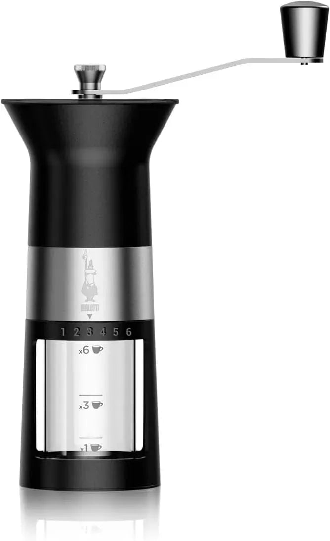 Kaffeemühle, Kaffeebohnenmühle, Edelstahl, Bialetti Manuelle Kaffeemühle von