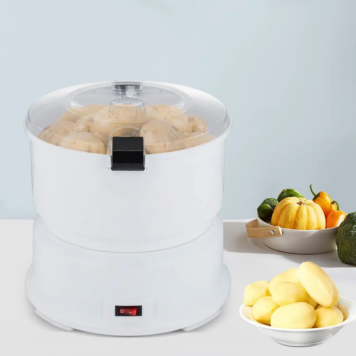 Kartoffelschälmaschine, 85 W, Edelstahl, für Gemüse und Kartoffeln