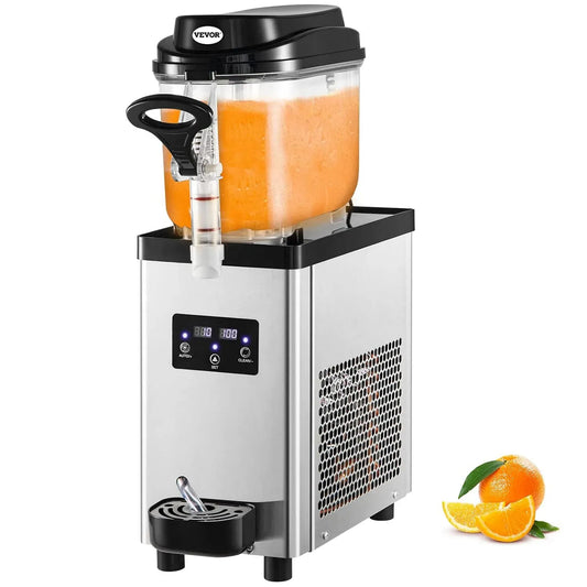 VEVOR Slushie Maschine, Drink Maker, Slushy-Maschine, Slush-Eisbereiter, 6 L, 300 W, 220 V, gewerblich, Restaurant, Edelstahl, für Supermärkte