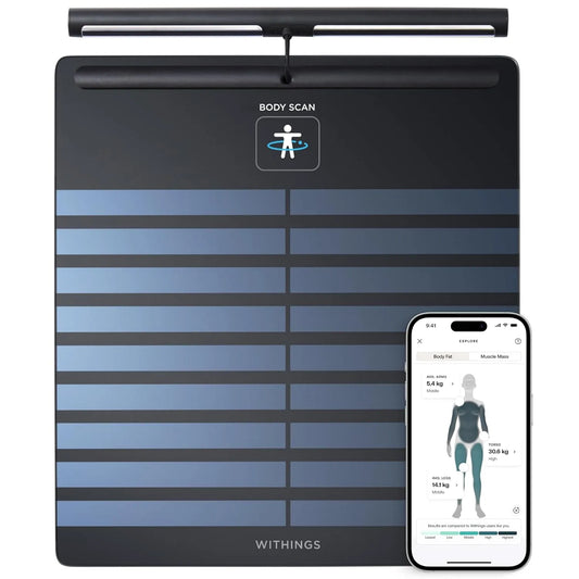 Google 6-Kanal-EKG BIA-Waage, WLAN, Bluetooth, Schwarz