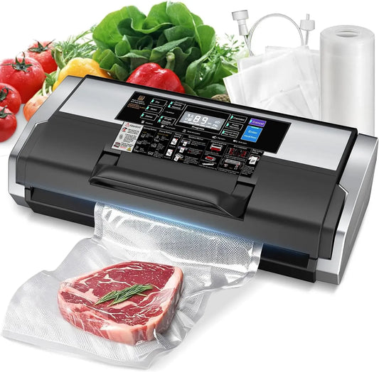 10-IN-1 Profi-Vakuumierer, Vakuumiergerät, Vakuumierer für Lebensmittel, 95kPa