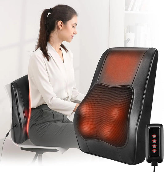 Rückenmassagegerät, Massagekissen, 3D-Optik, Wärmefunktion, für Nacken