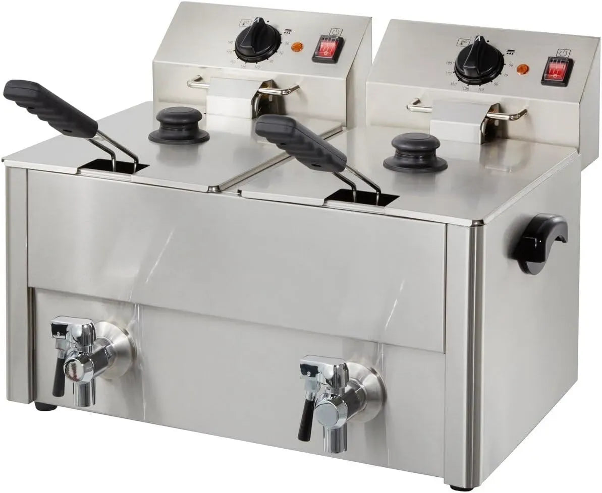 EF-ECO10_10A Doppelfritteuse, 10 L, Edelstahl