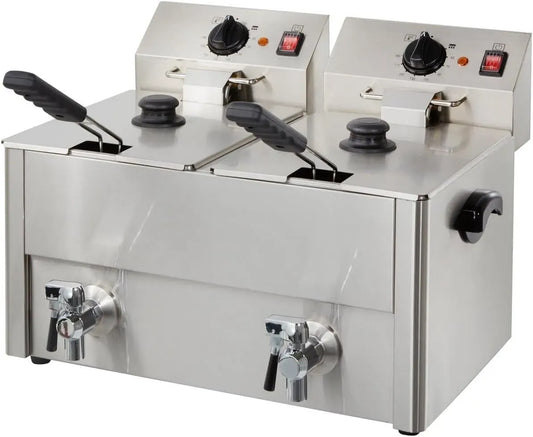 EF-ECO10_10A Doppelfritteuse, 10 L, Edelstahl