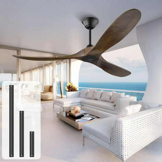 Ventilator, 152cm, Wohnzimmergestaltung, Ventilator zur Luftzirkulation, Deckenventilator ohne Beleuchtung mit Fernbedienung