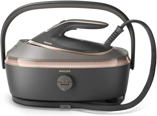 Philips PSG8200/80 Dampfbügelstation, 1,4 L, 3120 W, 750 g, 9 Bar, großer Wassertank, IPS-Panel, Schwarz